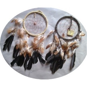 dream catcher 22cm cuir noir